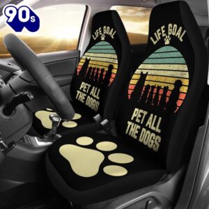 Best Life Goal Pet All The Dogs Premium Custom Car Seat Covers Decor Protector