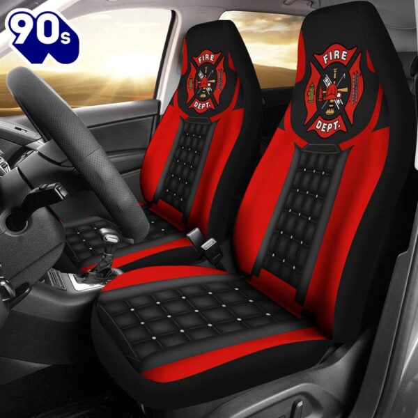 Best Us Fire Fighter 2 Premium Custom Car Seat Covers Decor Protector