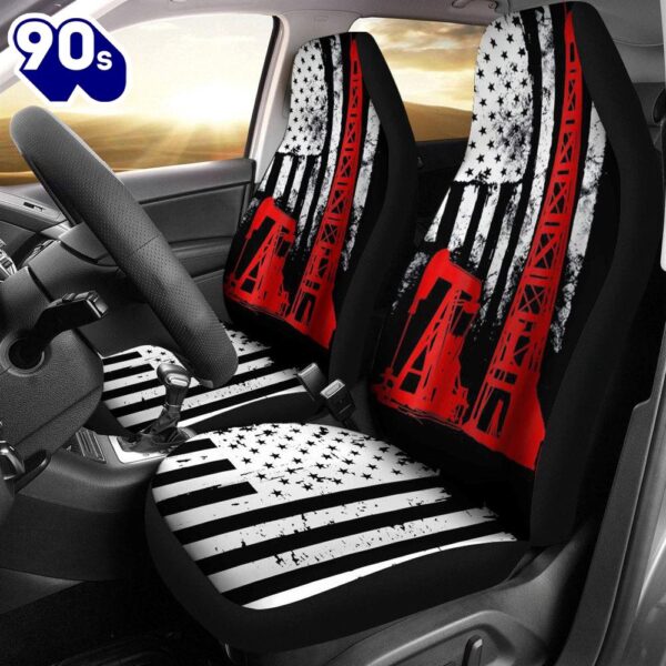 Best Us Flag Oil Rig Premium Custom Car Seat Covers Decor Protector