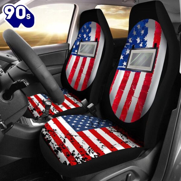 Best Us Flag Welding Hood Premium Custom Car Seat Covers Decor Protector