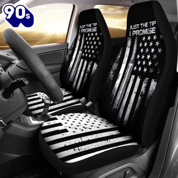 Best Veteran Just The Tip I Promise Us Flag Premium Custom Car Seat Covers Decor Protector