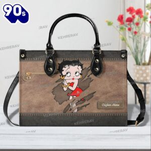 Betty Boop Leather Handbag Vintage Handmade Woman s Bag