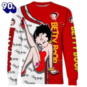 Betty Boop Pattern Hoodie And Leggings Set