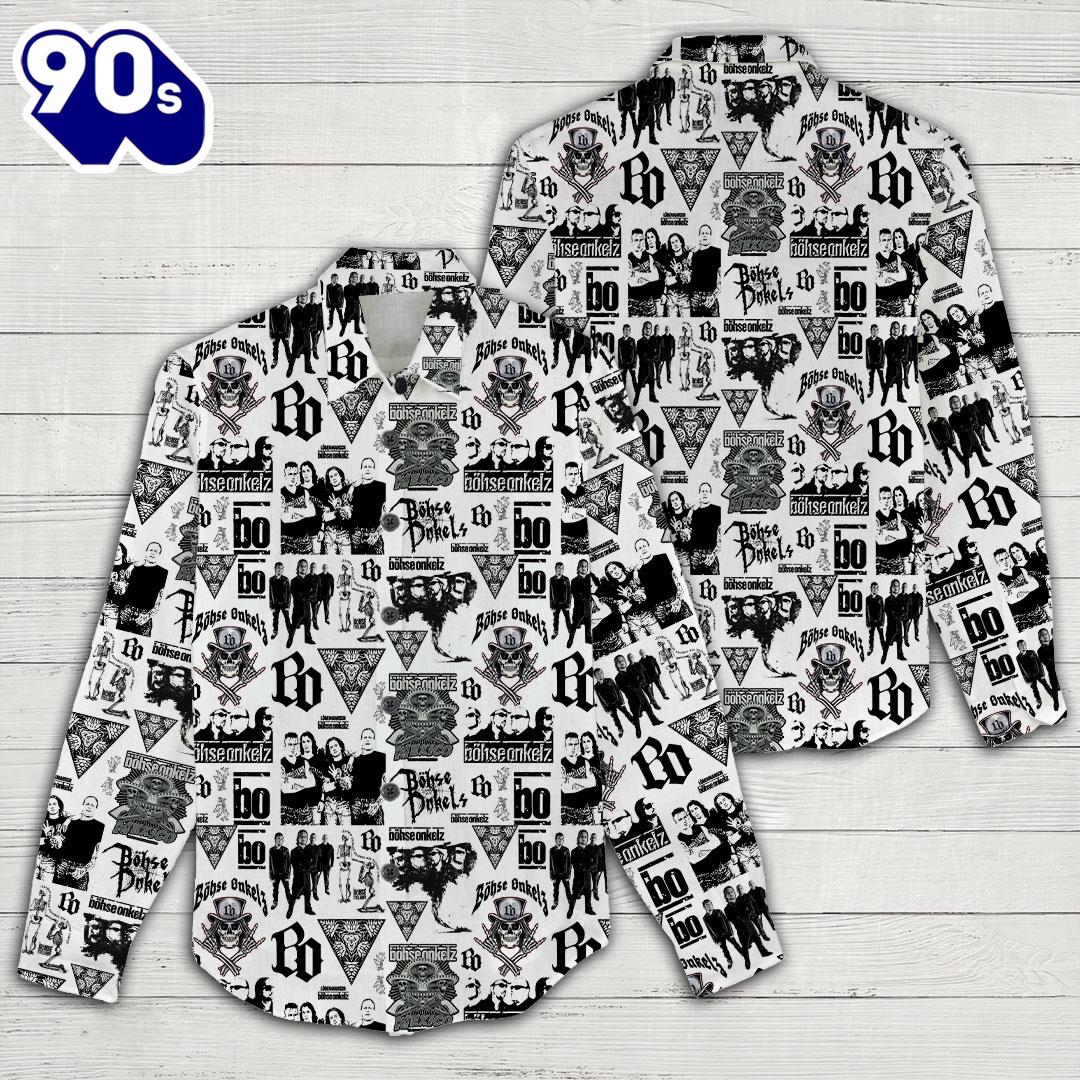B?hse Onkelz 3D Linen Shirt For Fans Music B?hse Onkelz 3D Linen Shirt For Fans Music