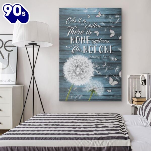 Bible Verse Romans 310 As It Is Written There Is None Righteous Canvas Art