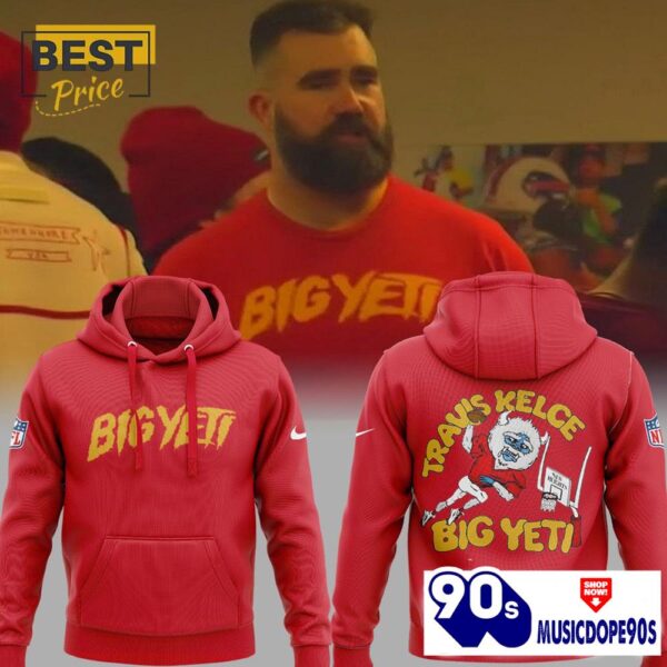 Big Yeti Kansas City Chiefs Red Hoodie, Jogger, Cap