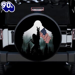 Bigfoot American Forest Car Spare Tire Covers Gift For Campers