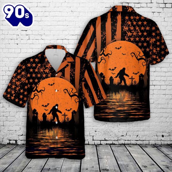 Bigfoot Halloween Hawaiian Shirt