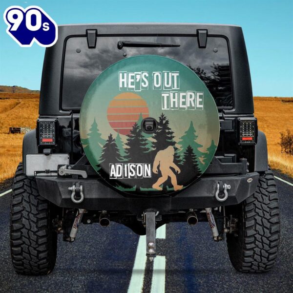 Bigfoot He’s Out There Sasquatch Spare Tire Cover