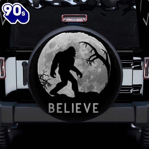 Bigfoot Moon Car Spare Tire Covers Gift For Campers