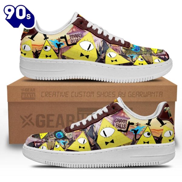 Bill Cipher Gravity Falls Air Sneakers Custom Cartoon Shoes