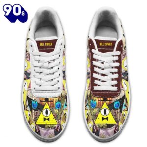 Bill Cipher Gravity Falls Air Sneakers Custom Cartoon Shoes