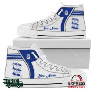 Birmingham City Personalzied High Top Canvas Shoes