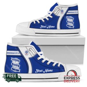 Birmingham City Personalzied High Top Canvas Shoes