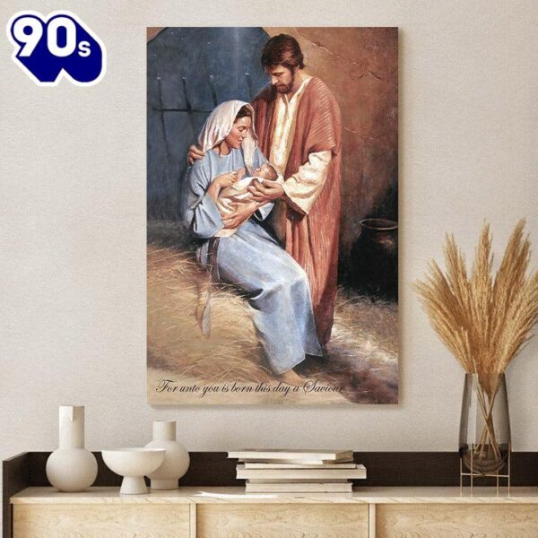 Birth Of Jesus Portrait Canvas Wall Art  Gift Christmas