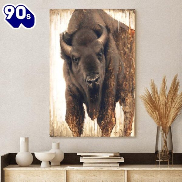 Bison Canvas Wall Art  Gift Christmas