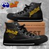 Black And Yellow Judas Priest Shoes, Judas Priest High Top Canvas Shoes, Judas Priest Gift For Fans