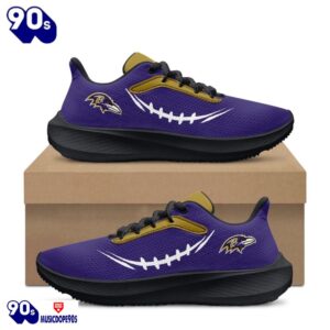 Black Baltimore Ravens Running Shoes