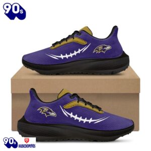 Black Baltimore Ravens Running Shoes