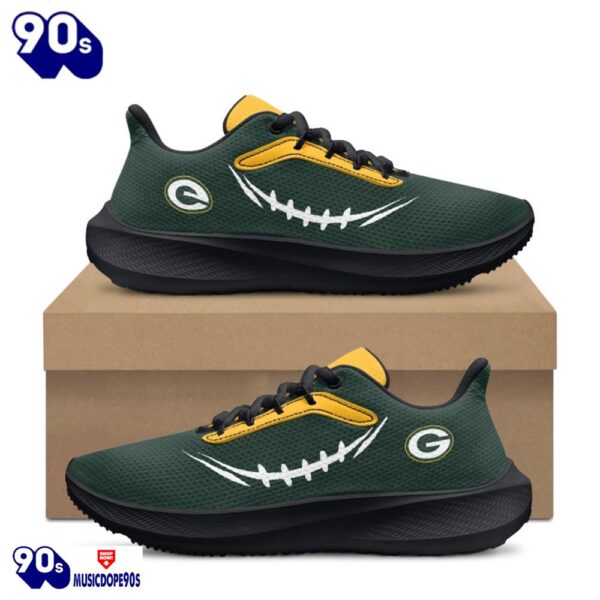 Black Green Bay Packers Running Shoes