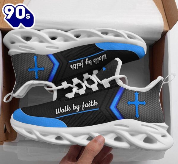 Christian Running,   Black Jesus Walk By Faith Running Shoes Max Soul Shoes For Men And Women