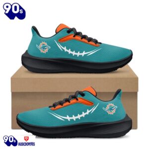 Black Miami Dolphins Running Shoes