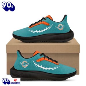 Black Miami Dolphins Running Shoes