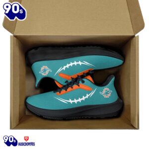 Black Miami Dolphins Running Shoes