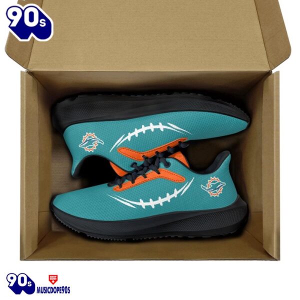 Black Miami Dolphins Running Shoes