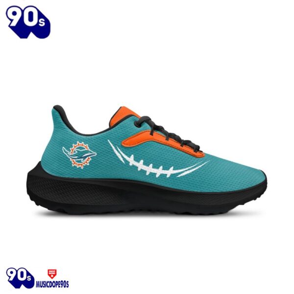 Black Miami Dolphins Running Shoes