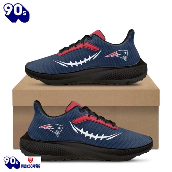 Black New England Patriots Running Shoes