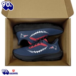 Black New England Patriots Running Shoes