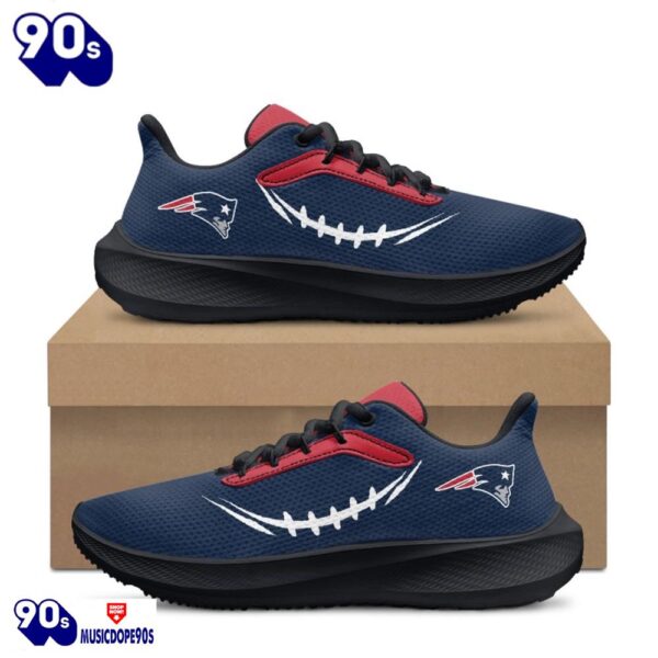 Black New England Patriots Running Shoes