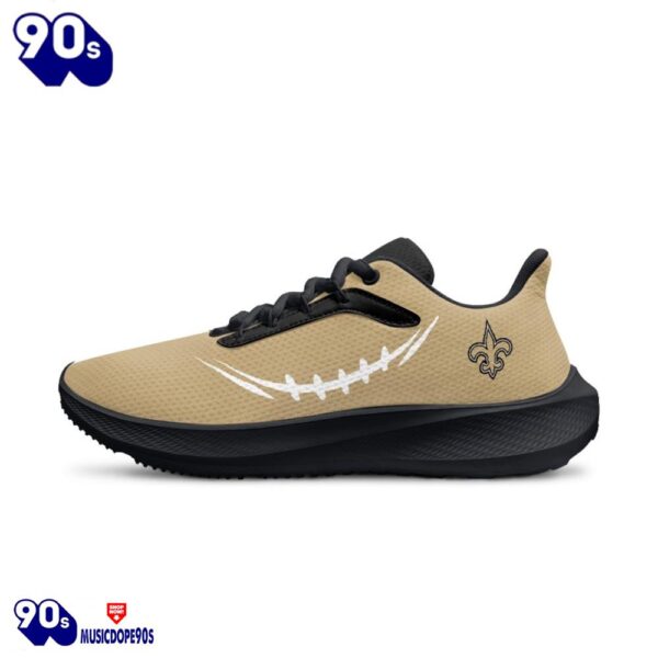 Black New Orleans Saints Running Shoes