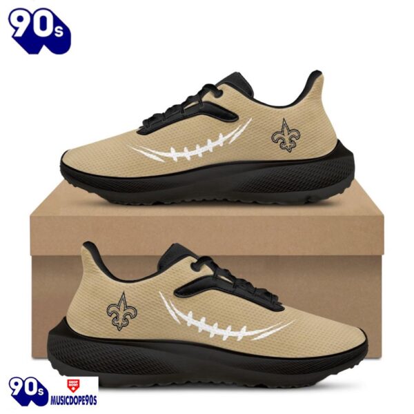 Black New Orleans Saints Running Shoes