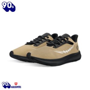 Black New Orleans Saints Running Shoes