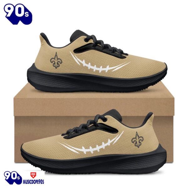 Black New Orleans Saints Running Shoes