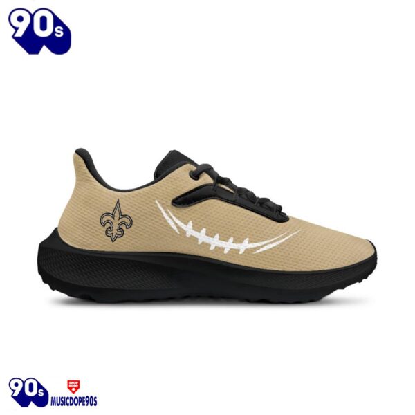 Black New Orleans Saints Running Shoes