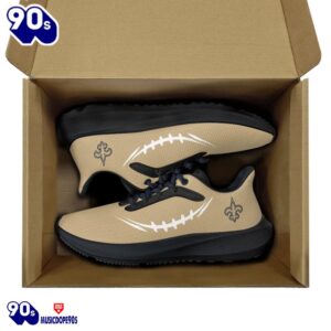 Black New Orleans Saints Running Shoes