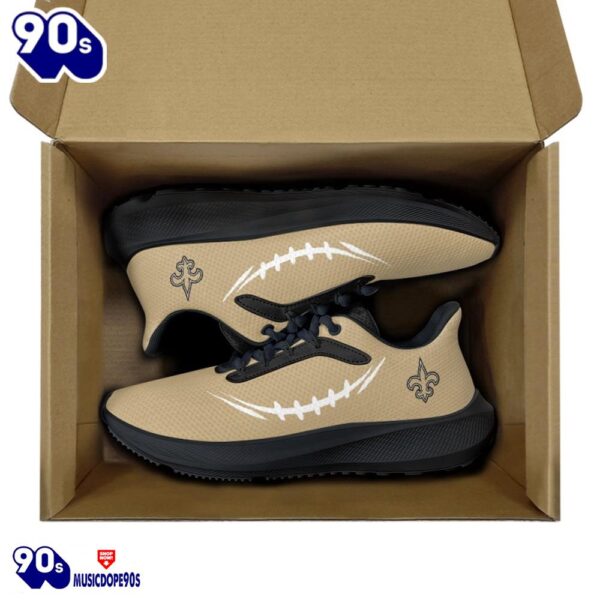 Black New Orleans Saints Running Shoes