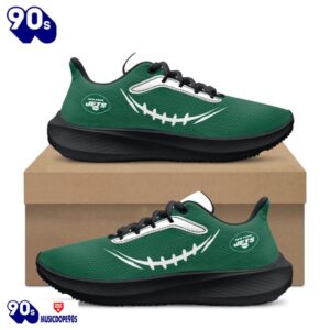 Black New York Jets Running Shoes