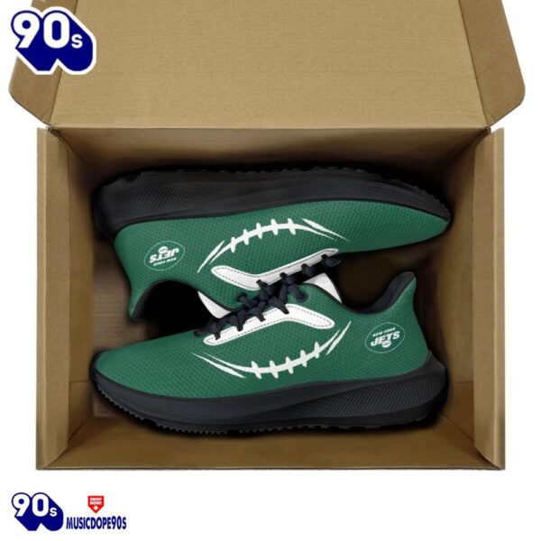 Black New York Jets Running Shoes