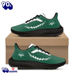 Black New York Jets Running Shoes