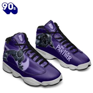 Black Panther Air Jordan 13 Sneakers Super Heroes Custom Shoes