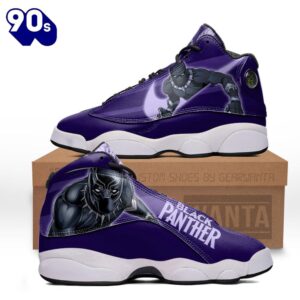 Black Panther Air Jordan 13 Sneakers Super Heroes Custom Shoes