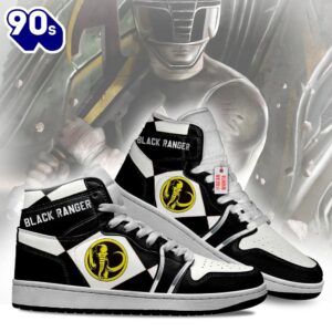 Black Ranger Mighty Morphin Power Rangers J1 Shoes Custom Sneakers