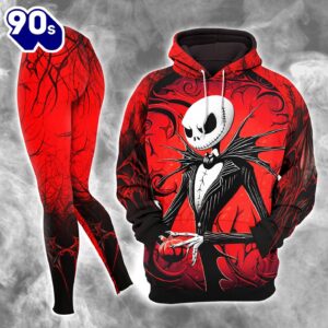 Black Red Nightmare Gothic Combo Hoodie and Leggings