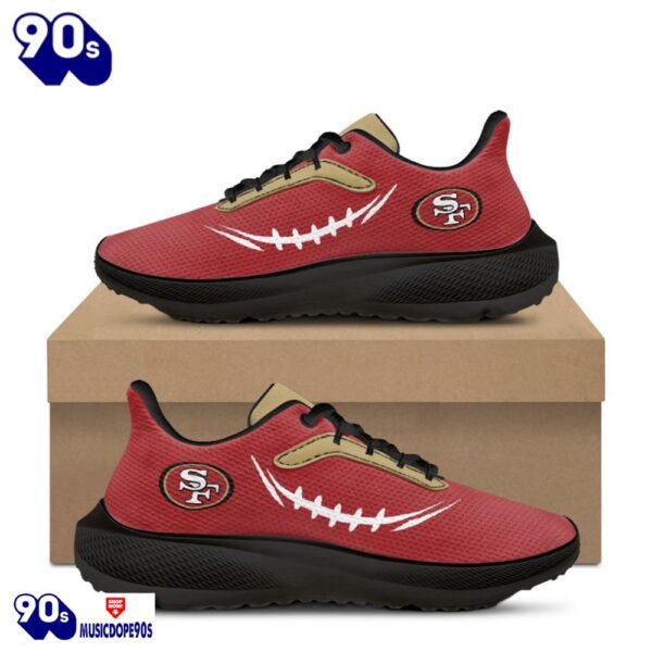 Black San Francisco 49ers Running Shoes