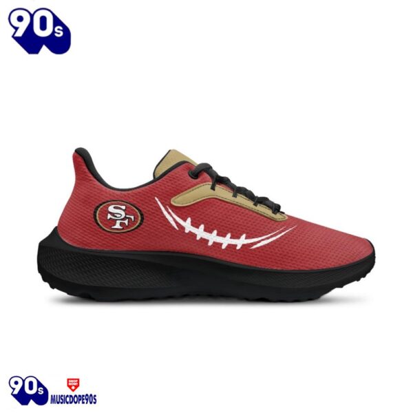 Black San Francisco 49ers Running Shoes