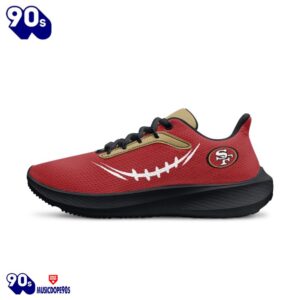 Black San Francisco 49ers Running Shoes